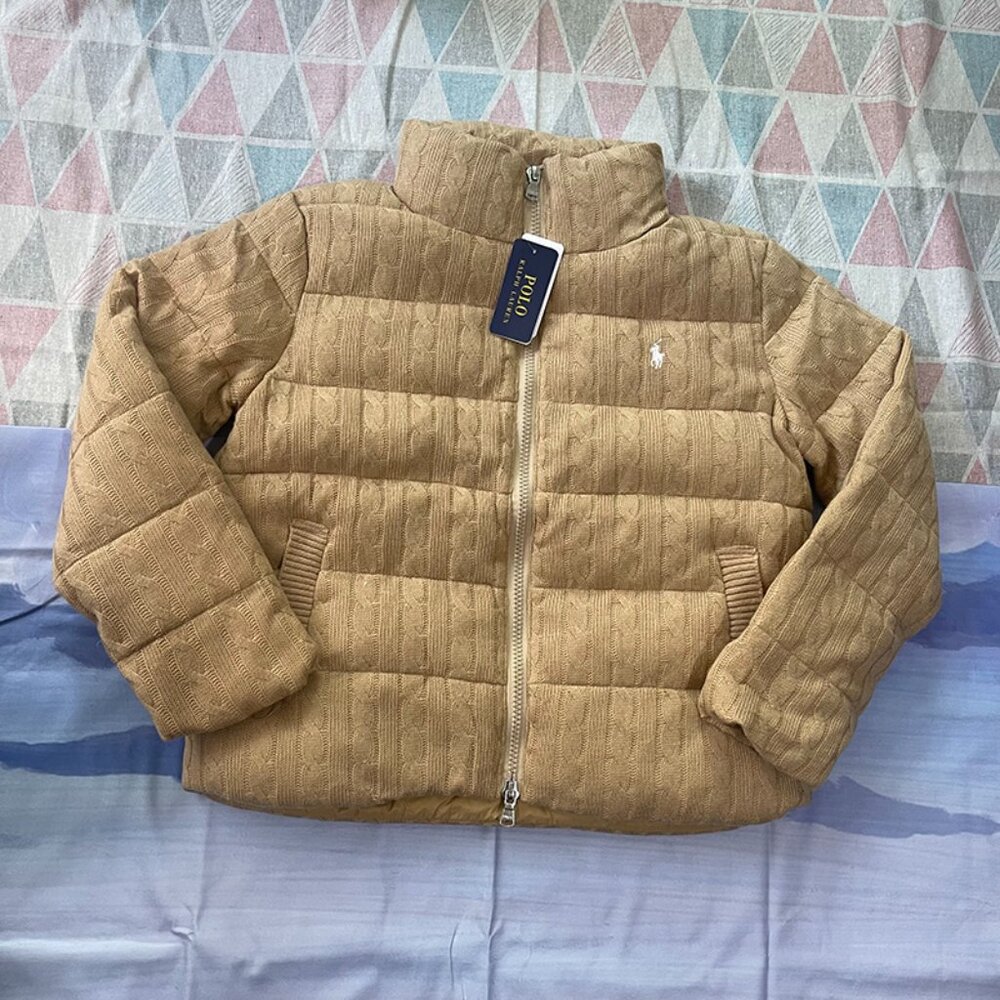 Polo Ralph Lauren Cable-Knit Pattern Puffer Jacket
